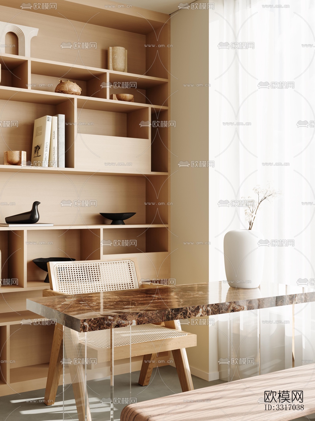 现代客厅效果图下载（渲染图4）