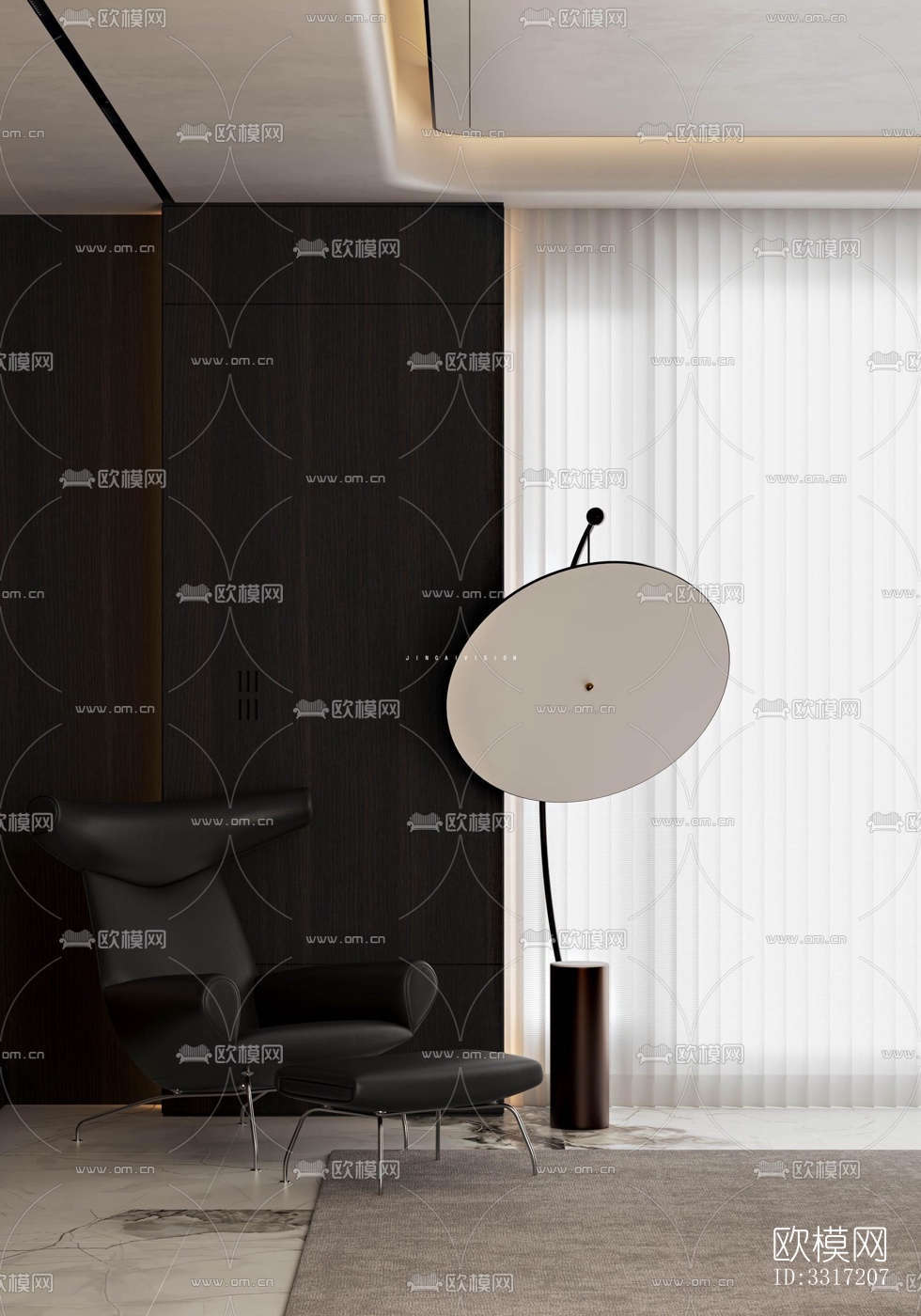 现代客厅效果图下载（渲染图4）