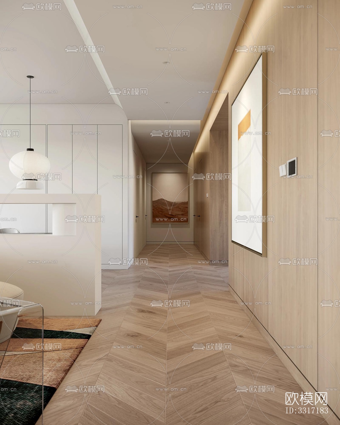 现代客厅效果图下载（渲染图5）