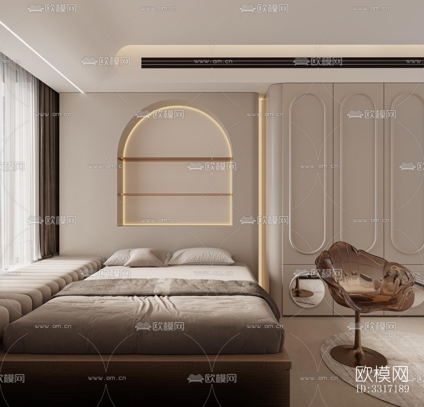 现代客厅效果图下载（渲染图10）