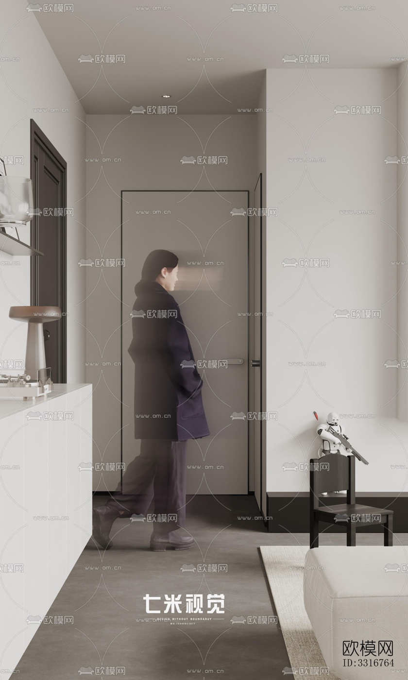 现代客厅效果图下载（渲染图7）