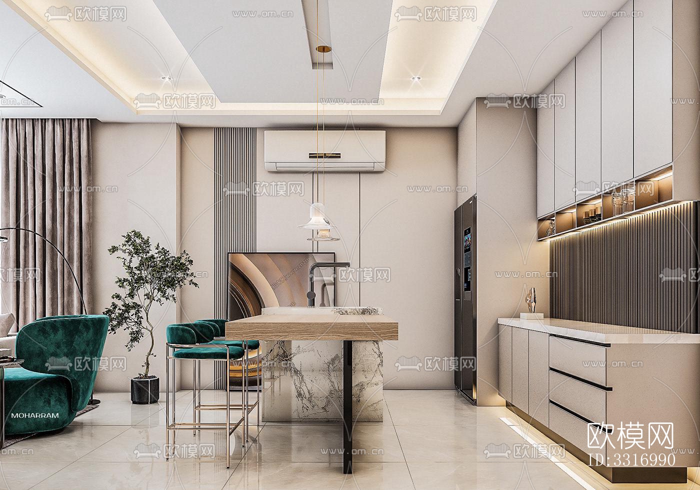 现代客厅效果图下载（渲染图5）