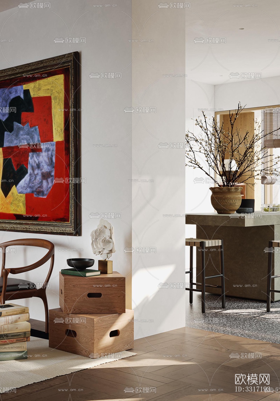 现代客厅效果图下载（渲染图13）