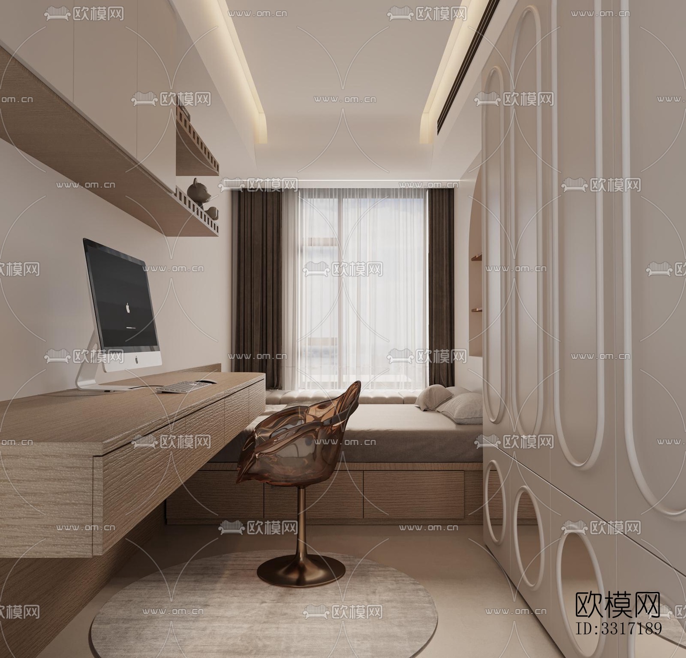 现代客厅效果图下载（渲染图12）