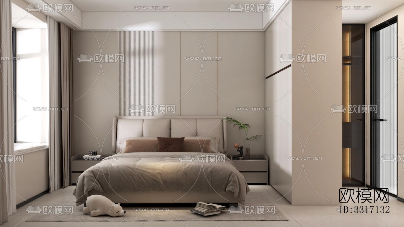 现代客厅效果图下载（渲染图2）