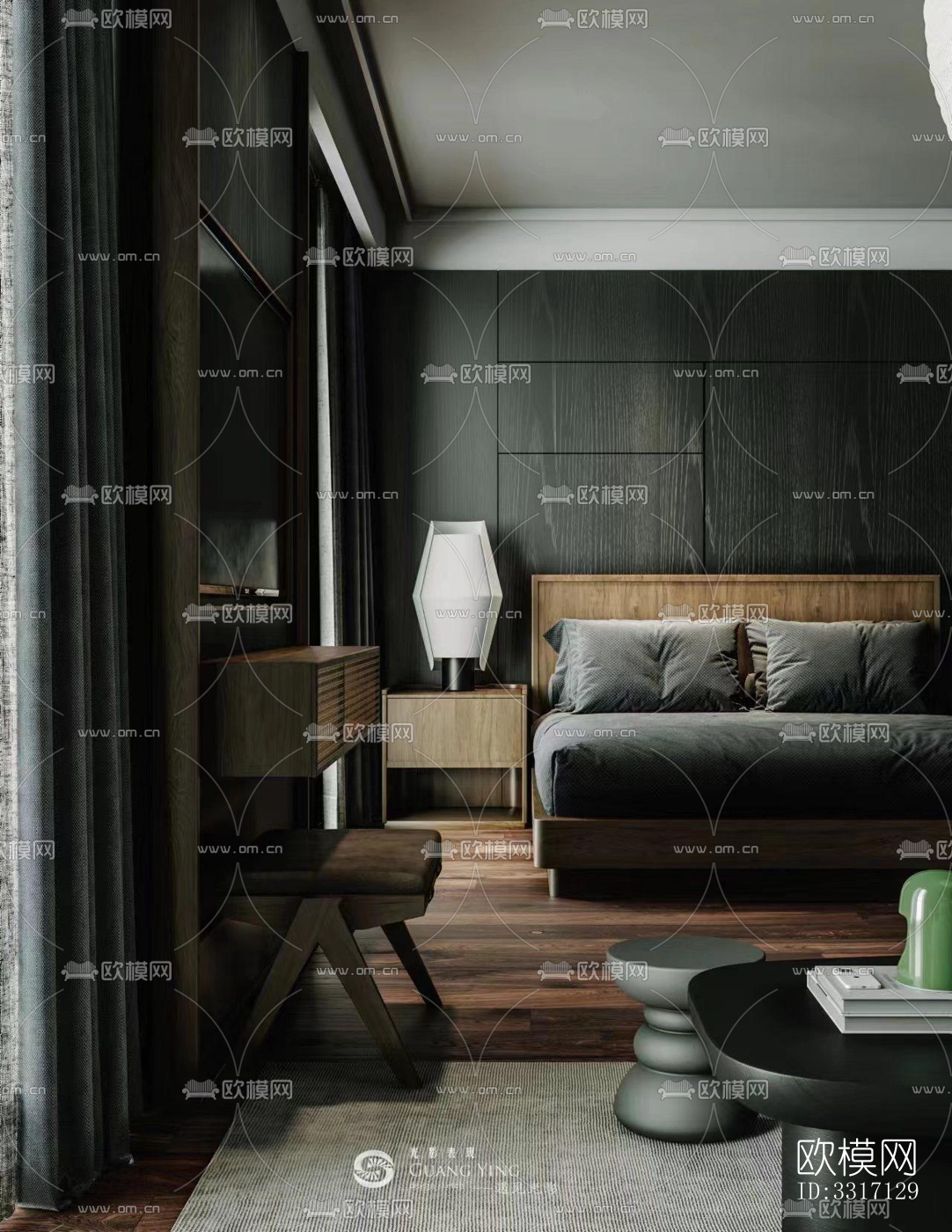 现代客厅效果图下载（渲染图1）