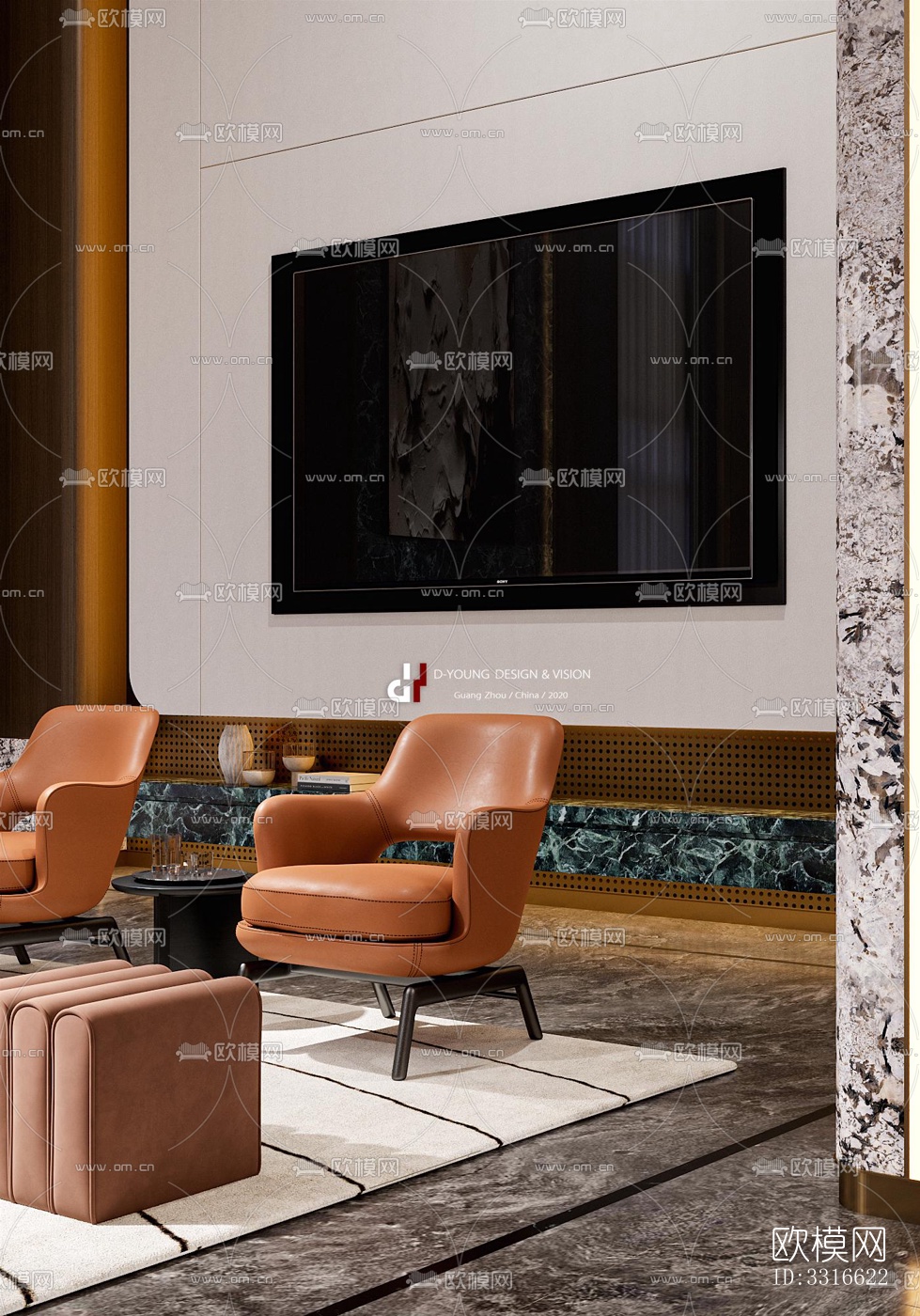 现代客厅效果图下载（渲染图14）