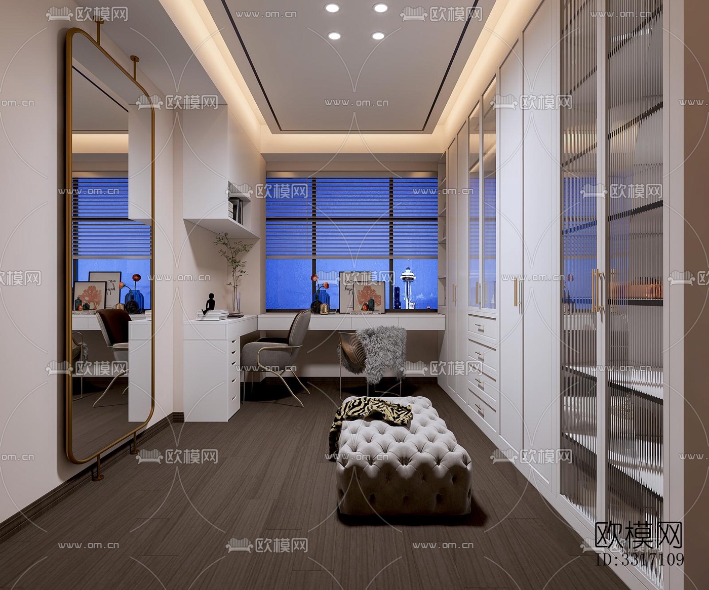 现代客厅效果图下载（渲染图4）