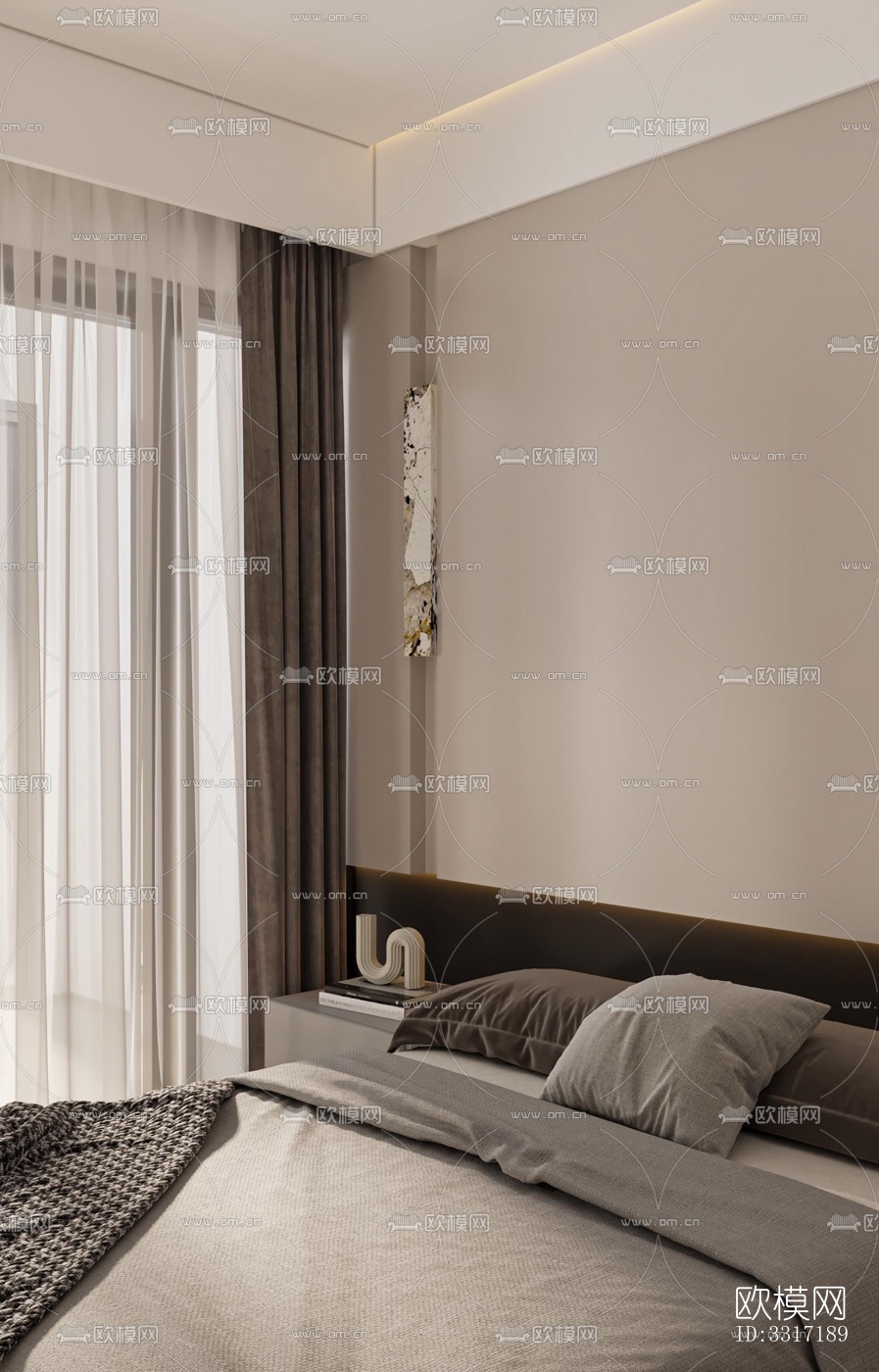 现代客厅效果图下载（渲染图3）