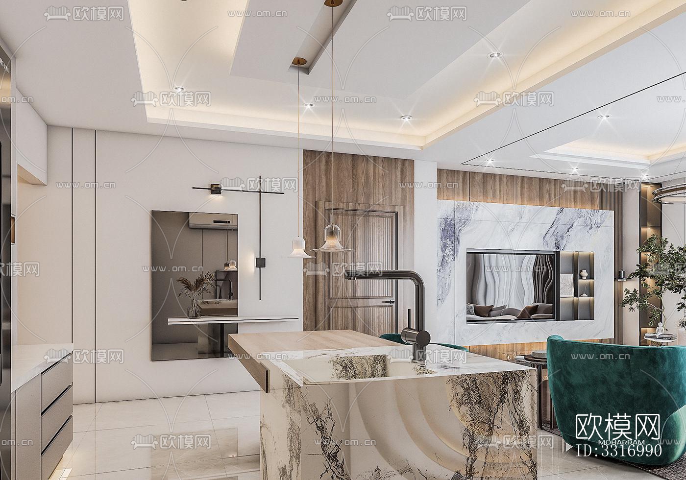 现代客厅效果图下载（渲染图6）