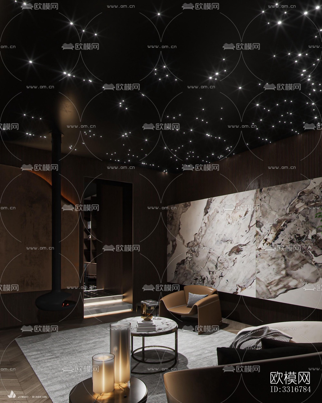 现代客厅效果图下载（渲染图3）