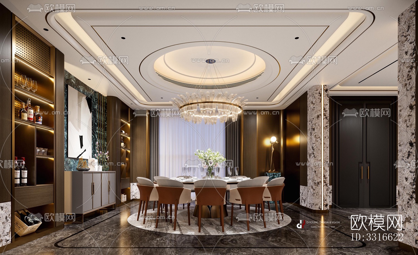 现代客厅效果图下载（渲染图11）