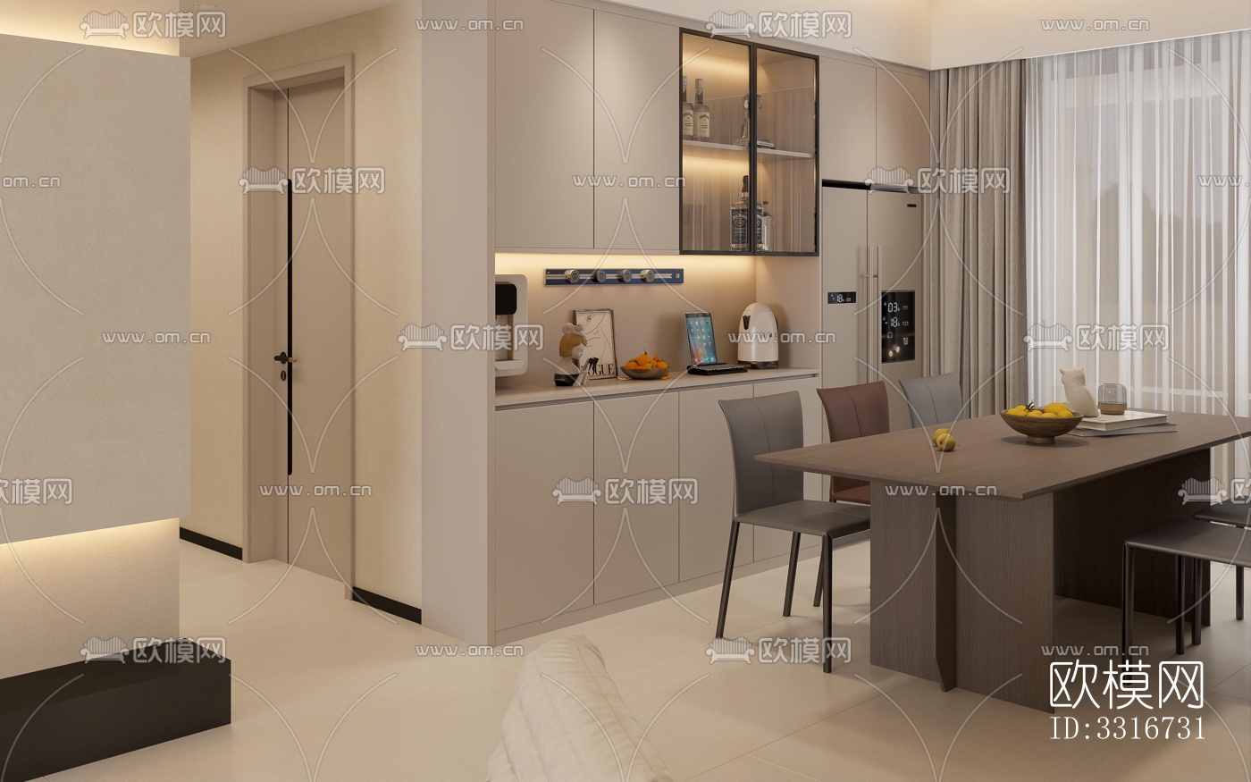 现代客厅效果图下载（渲染图2）