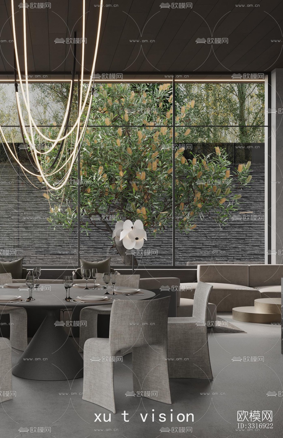 现代客厅效果图下载（渲染图15）