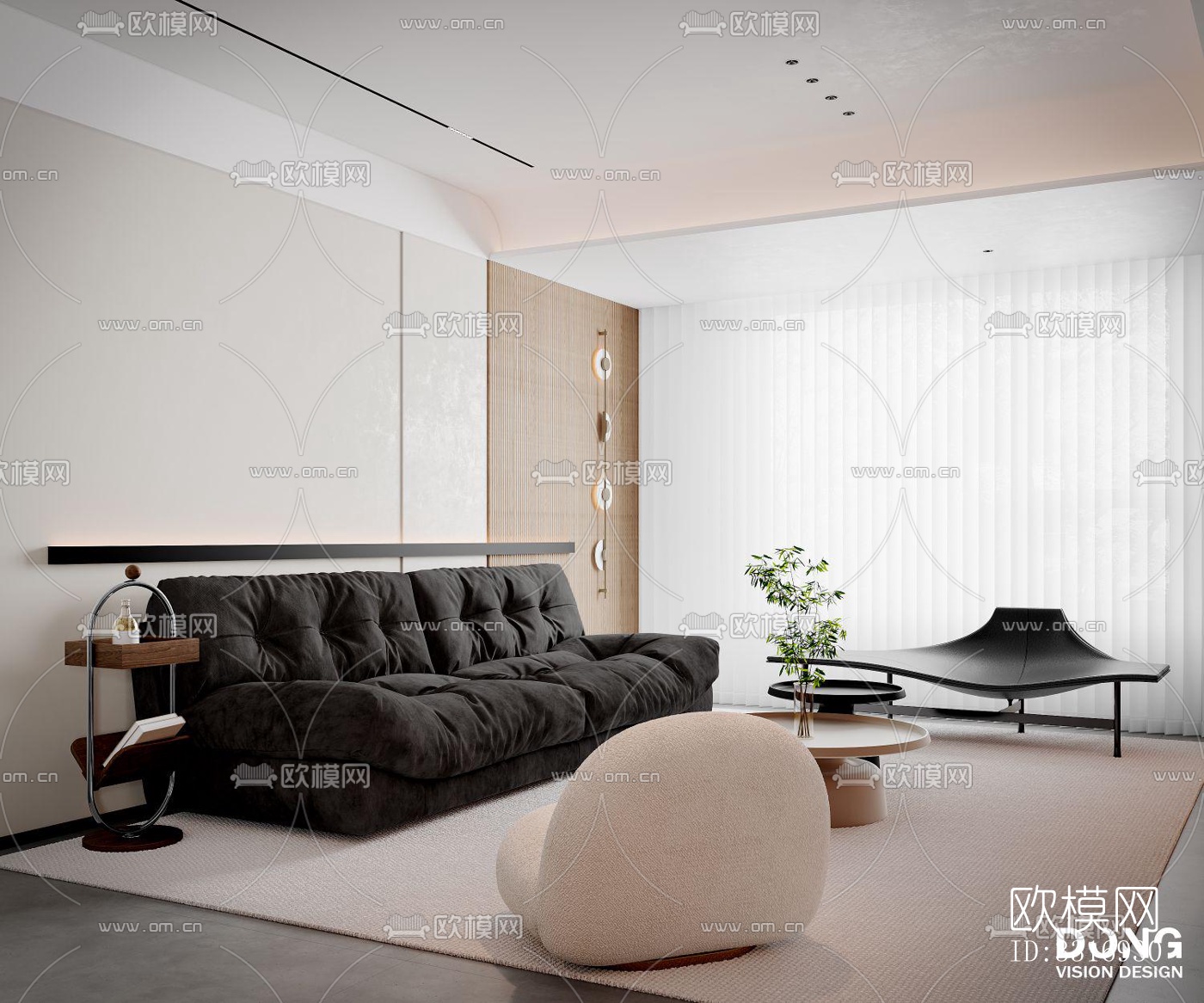 现代客厅效果图下载（渲染图8）