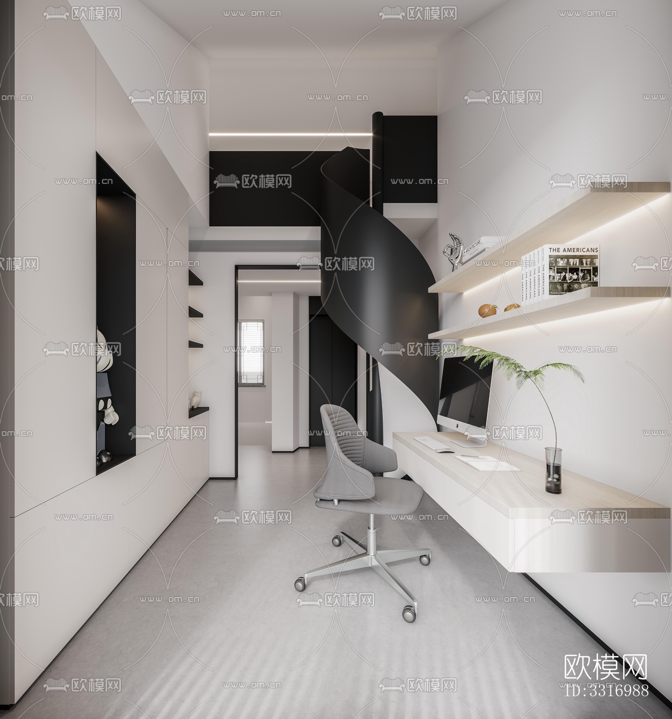 现代客厅效果图下载（渲染图5）