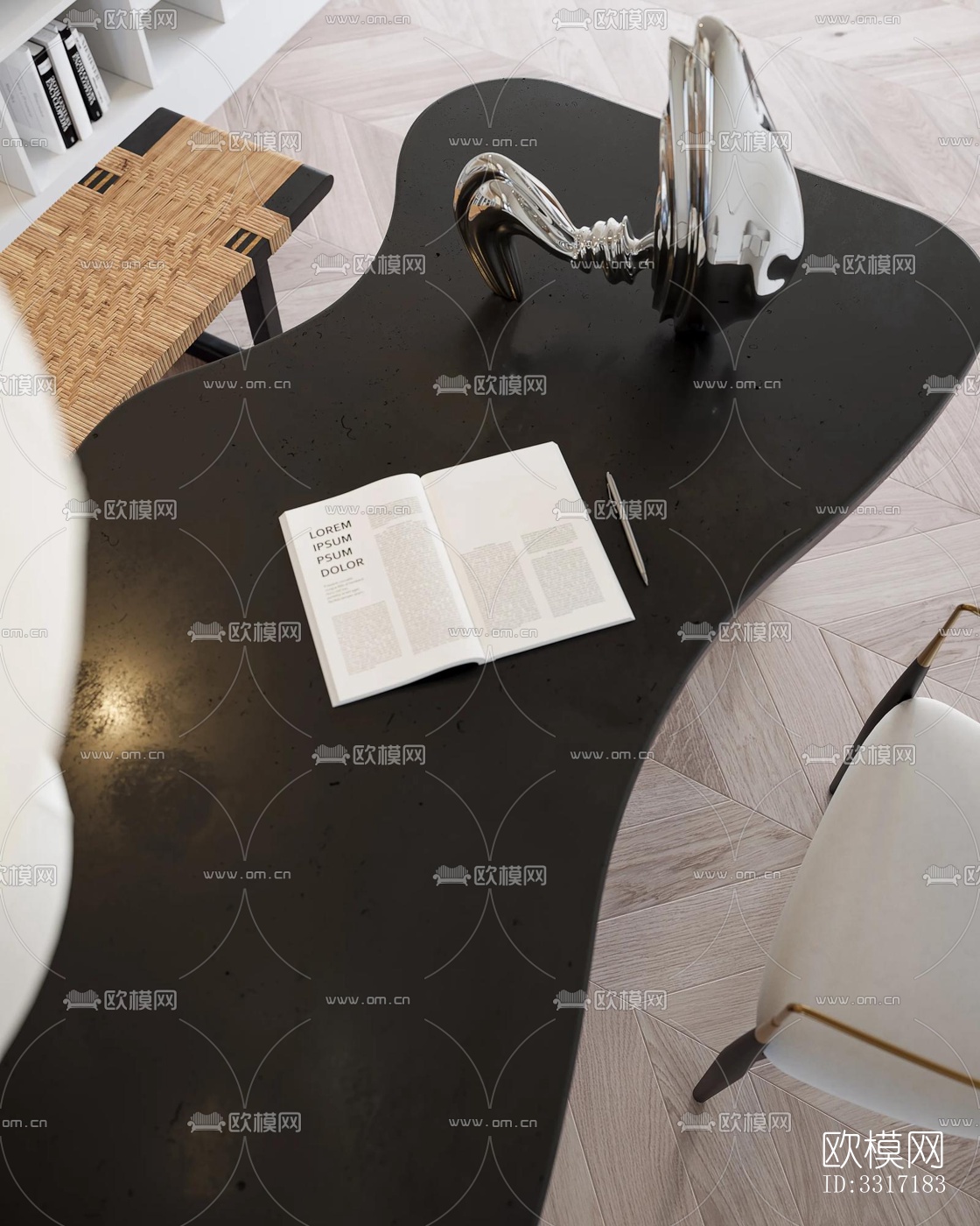 现代客厅效果图下载（渲染图7）