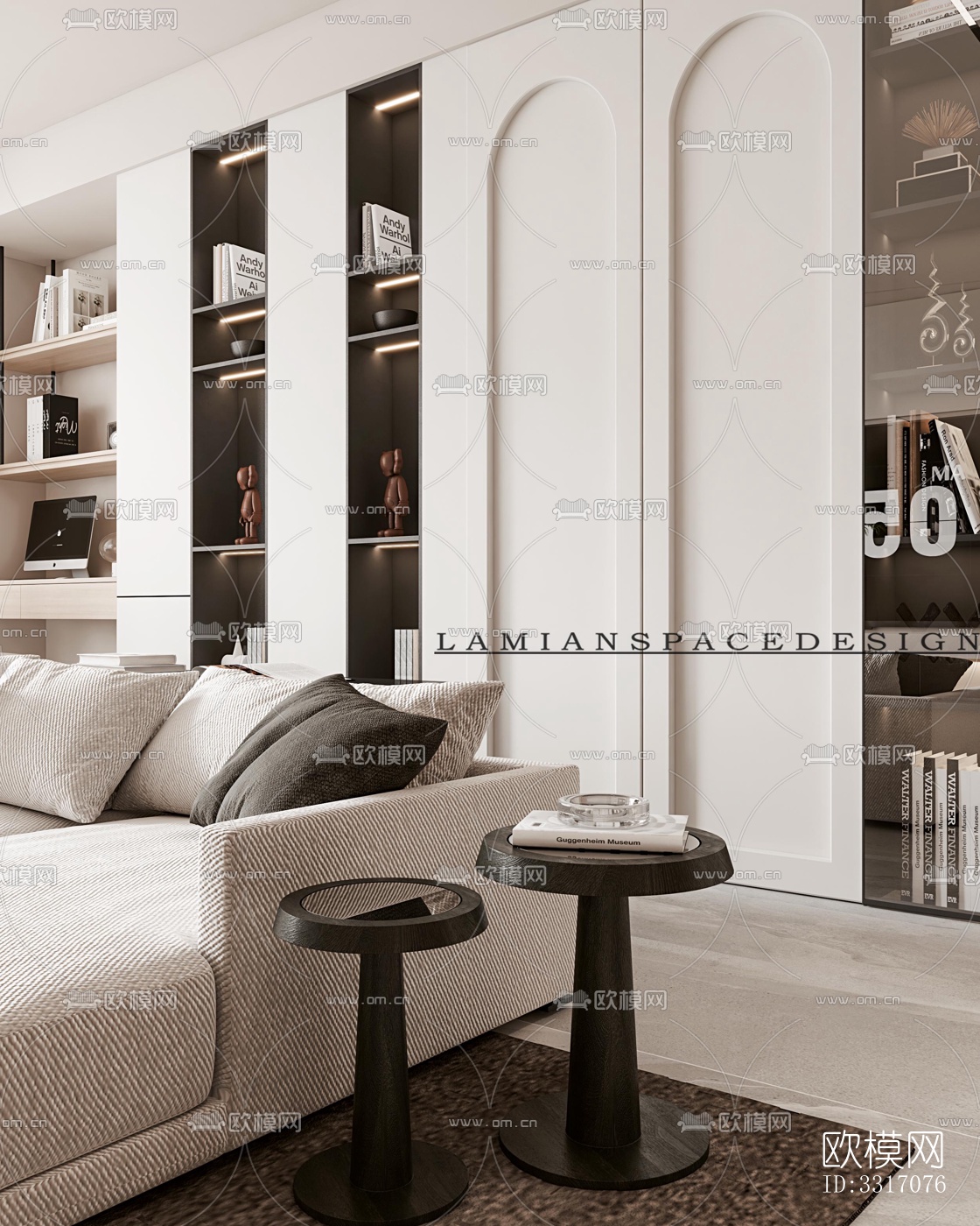 现代客厅效果图下载（渲染图7）