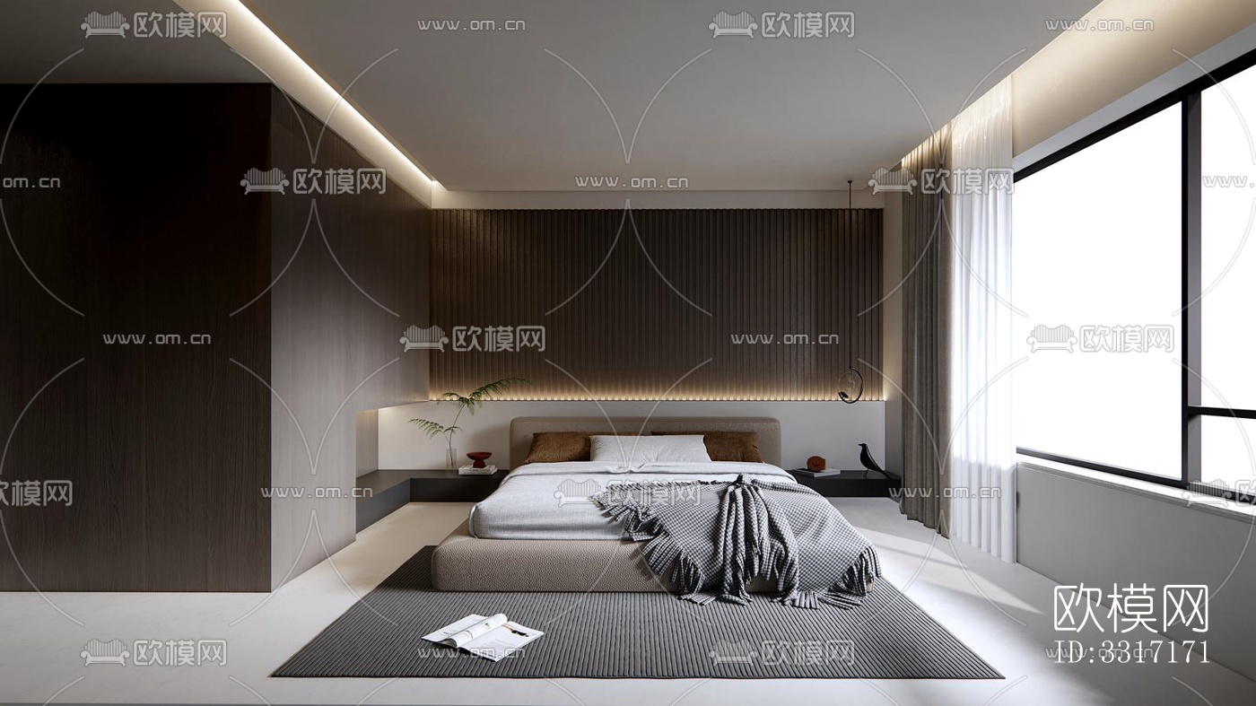 现代客厅效果图下载（渲染图3）