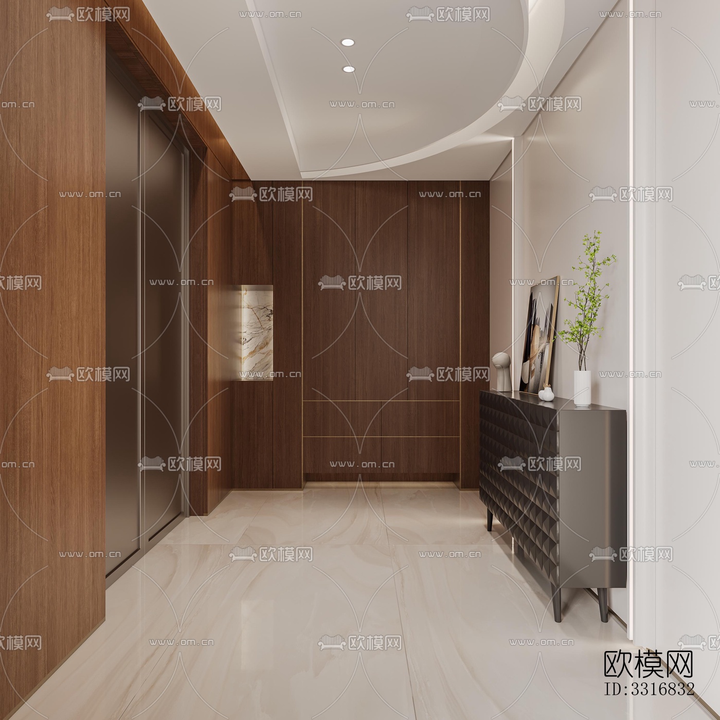 现代客厅效果图下载（渲染图2）