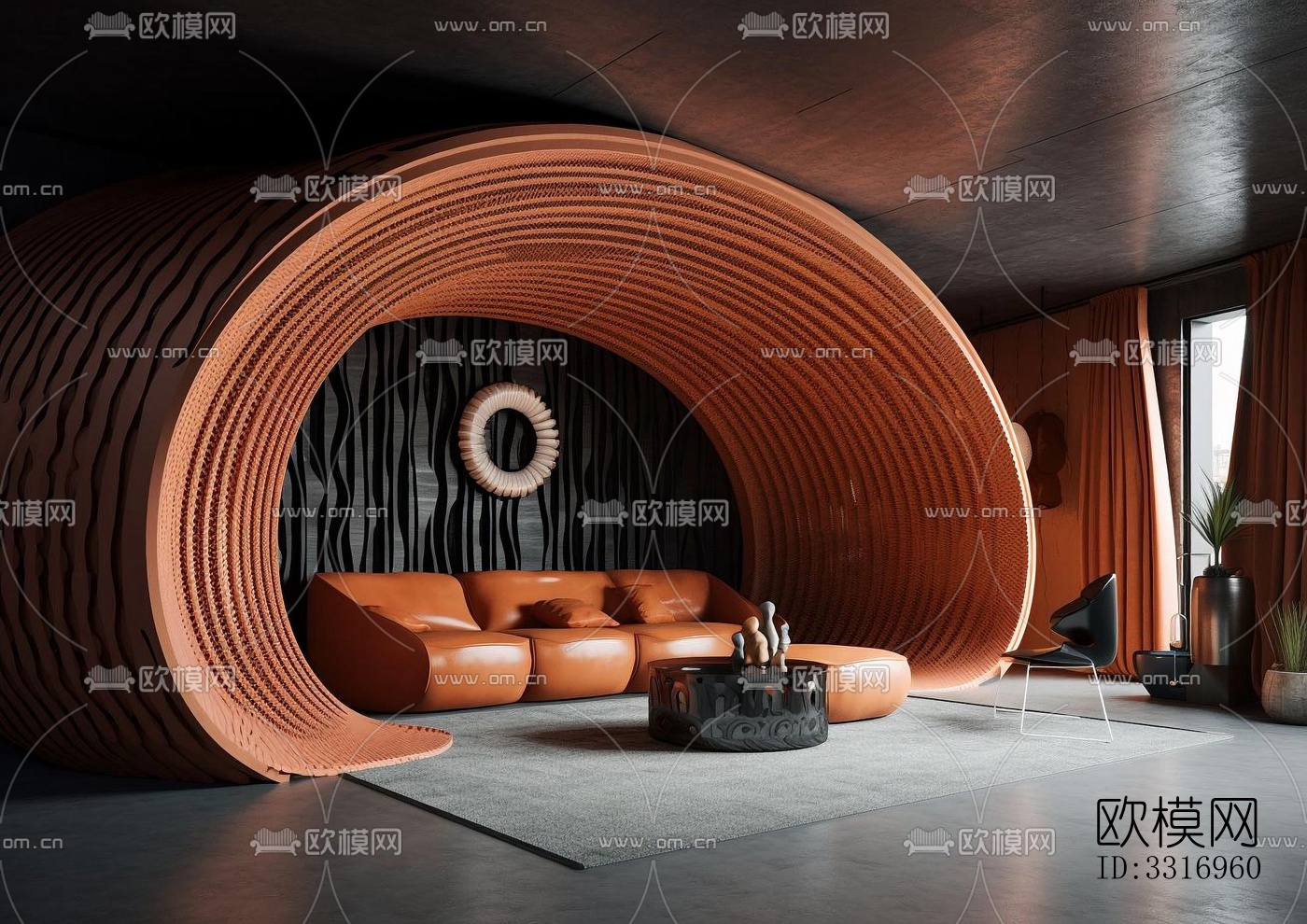 现代客厅效果图下载（渲染图1）