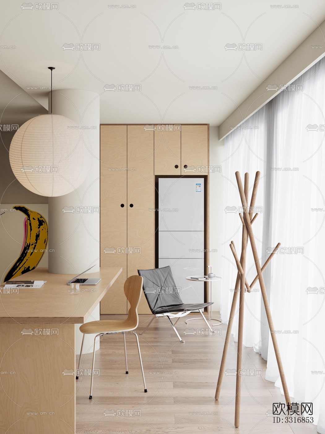 现代客厅效果图下载（渲染图1）