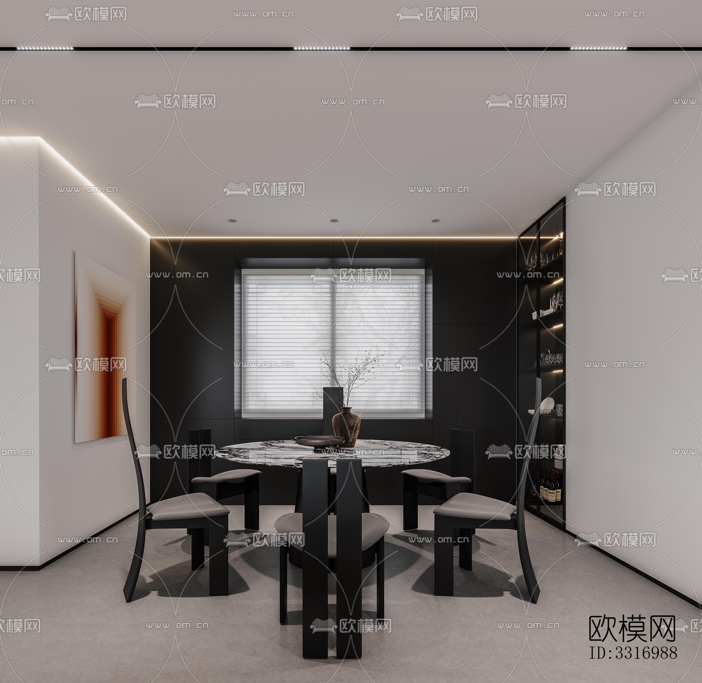 现代客厅效果图下载（渲染图7）