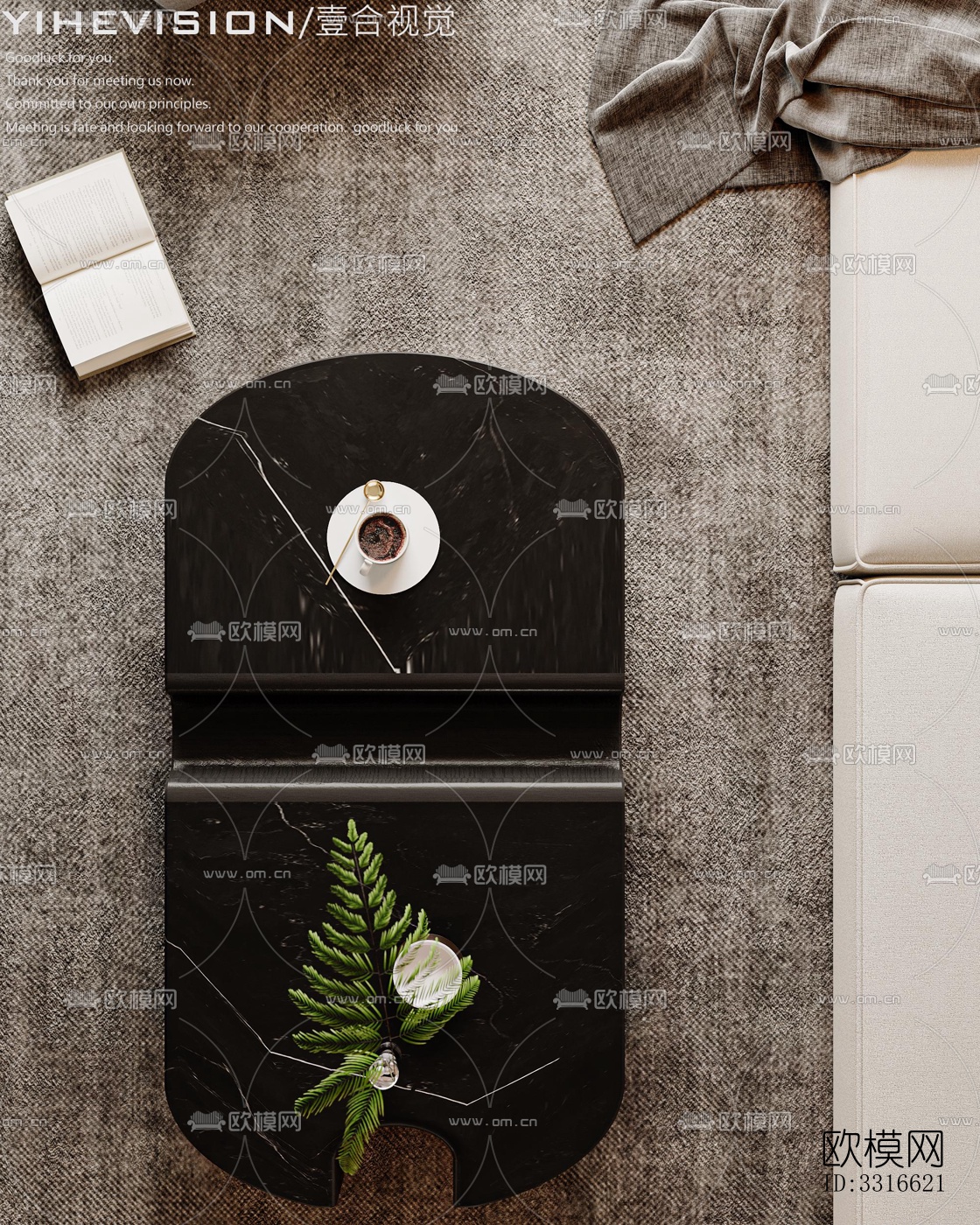 现代客厅效果图下载（渲染图2）