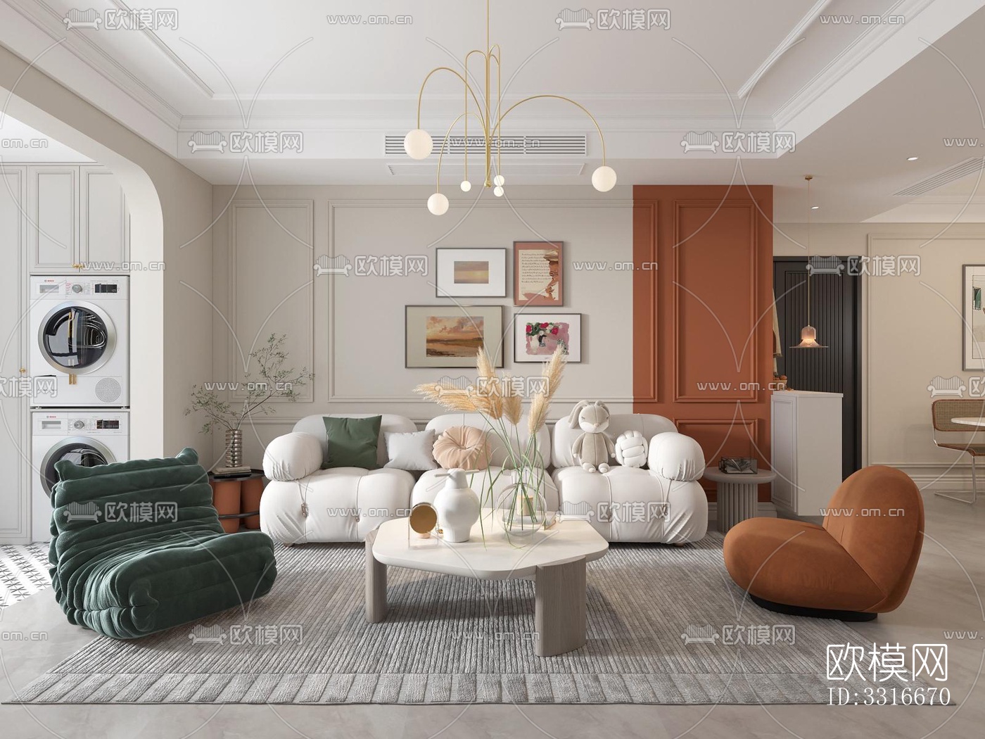 现代客厅效果图下载（渲染图19）