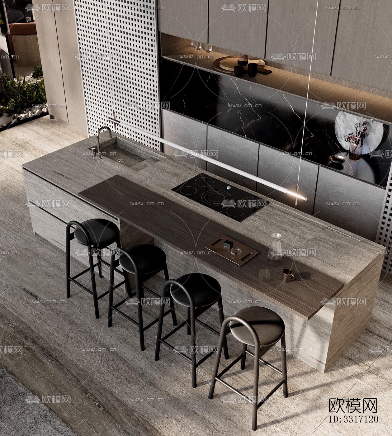 现代客厅效果图下载（渲染图11）