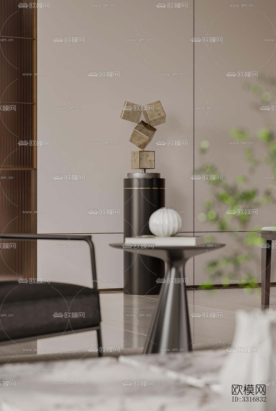 现代客厅效果图下载（渲染图6）