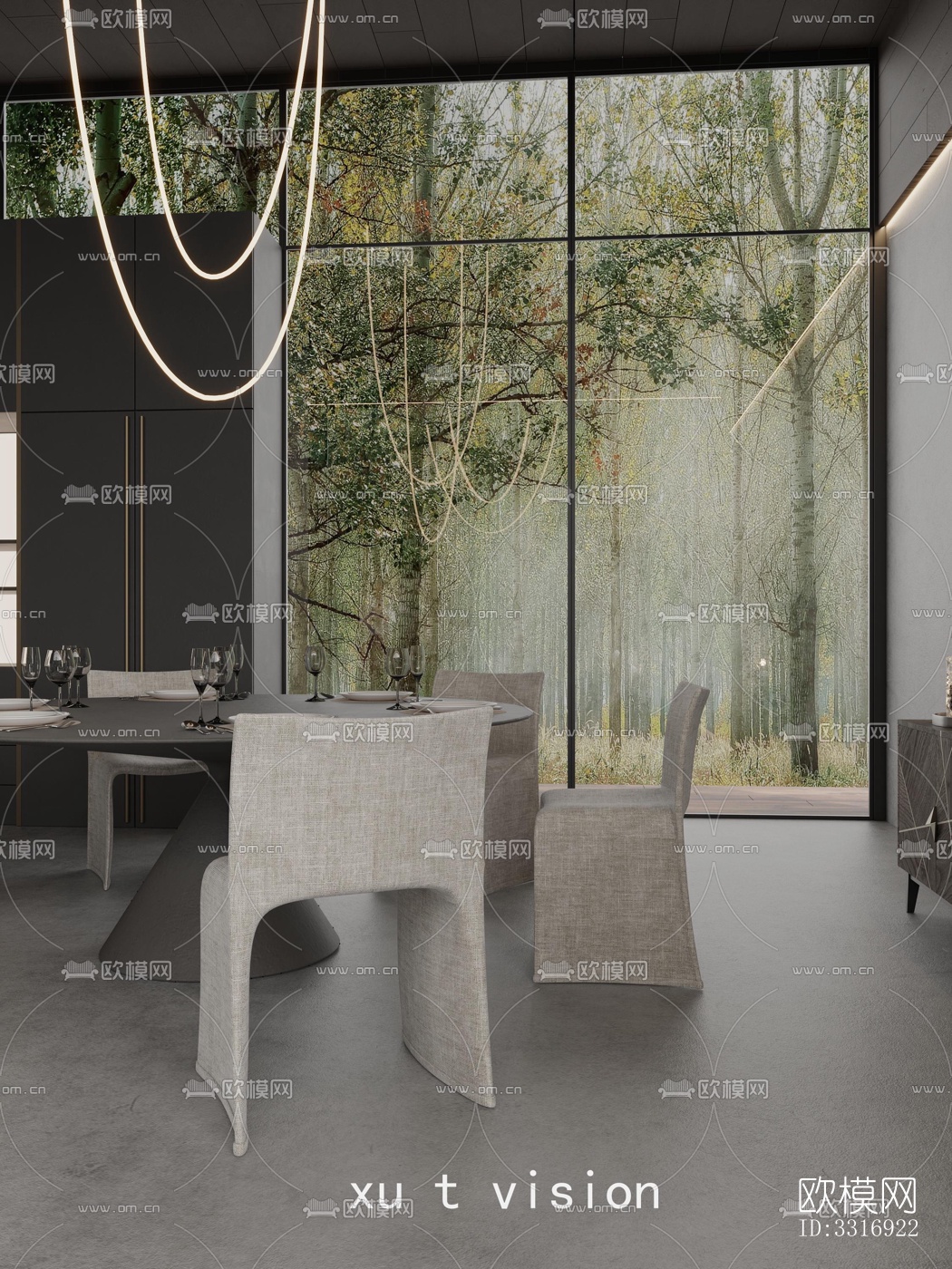 现代客厅效果图下载（渲染图16）