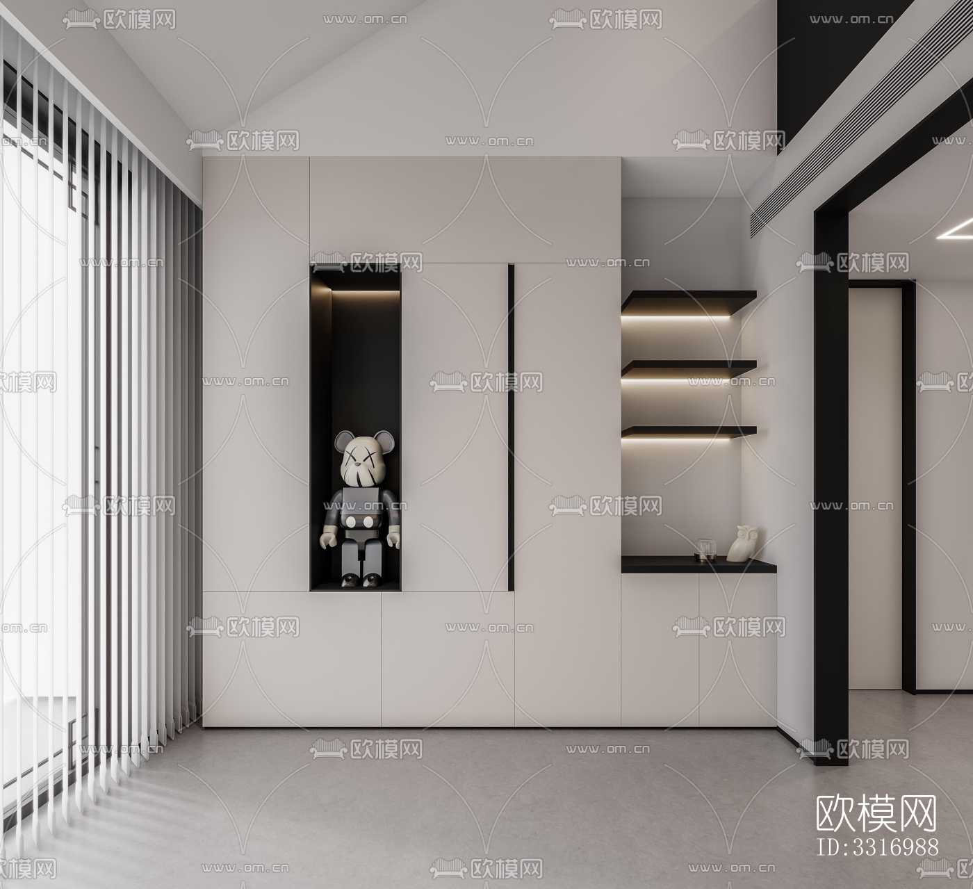 现代客厅效果图下载（渲染图8）