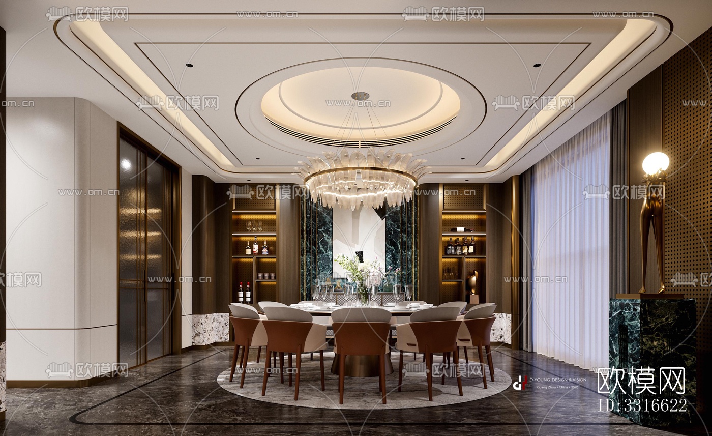 现代客厅效果图下载（渲染图12）