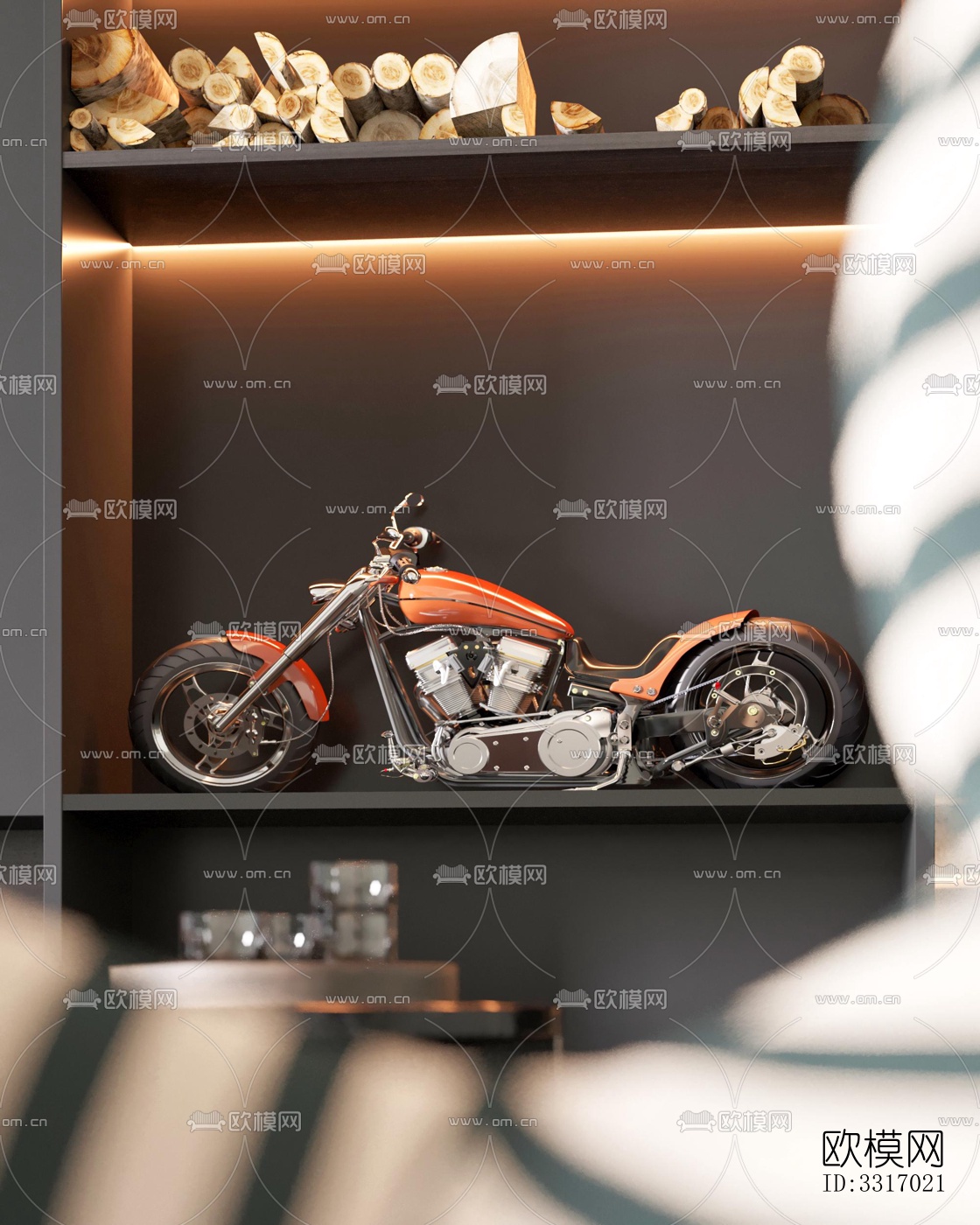 现代客厅效果图下载（渲染图4）