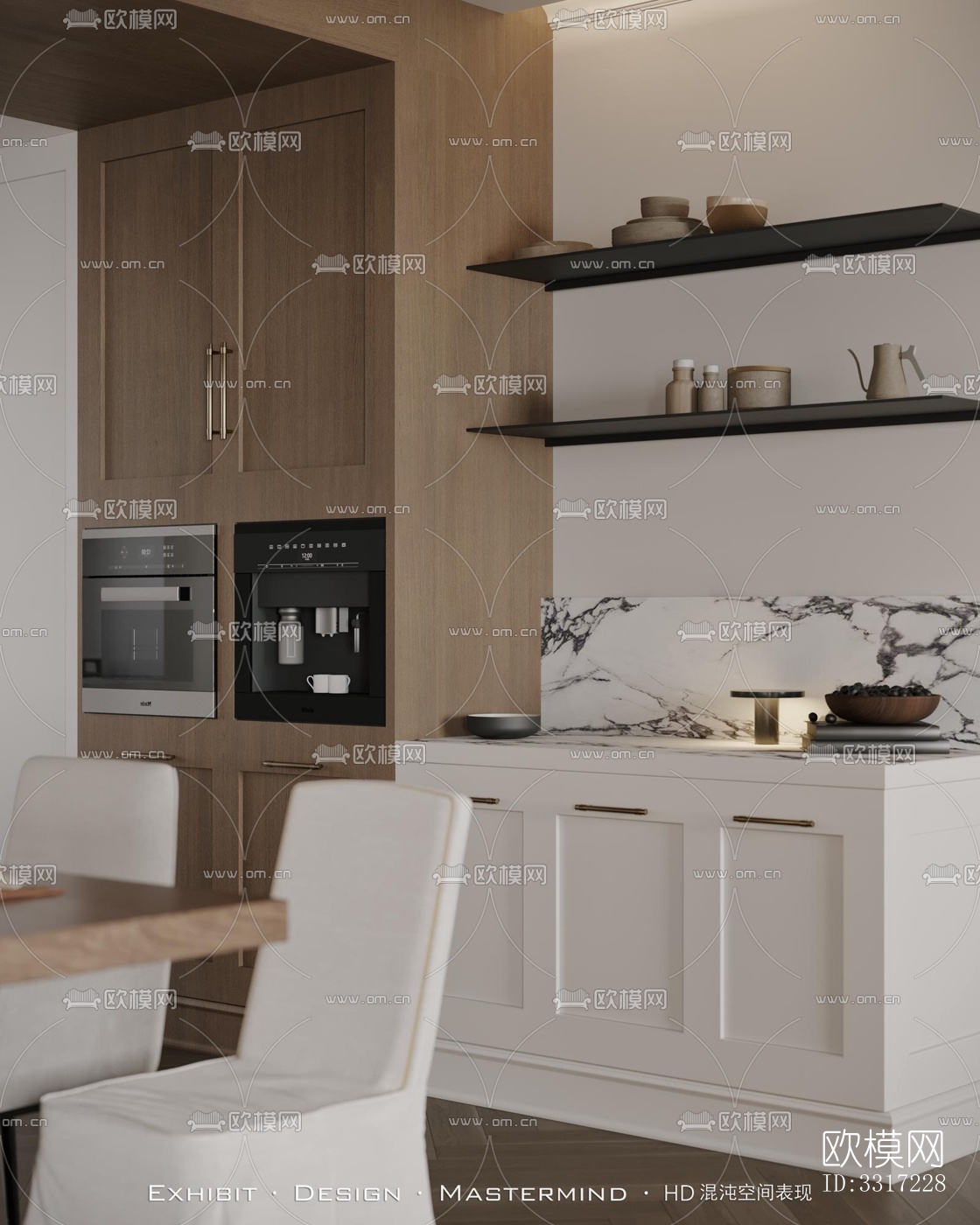 美式客厅效果图下载（渲染图1）