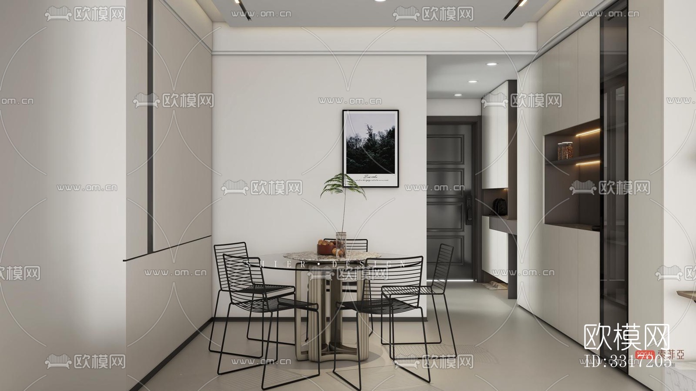 现代客厅效果图下载（渲染图8）