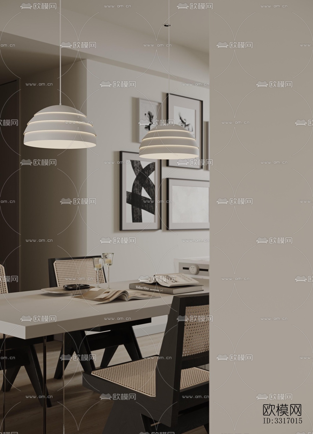 现代客厅效果图下载（渲染图3）