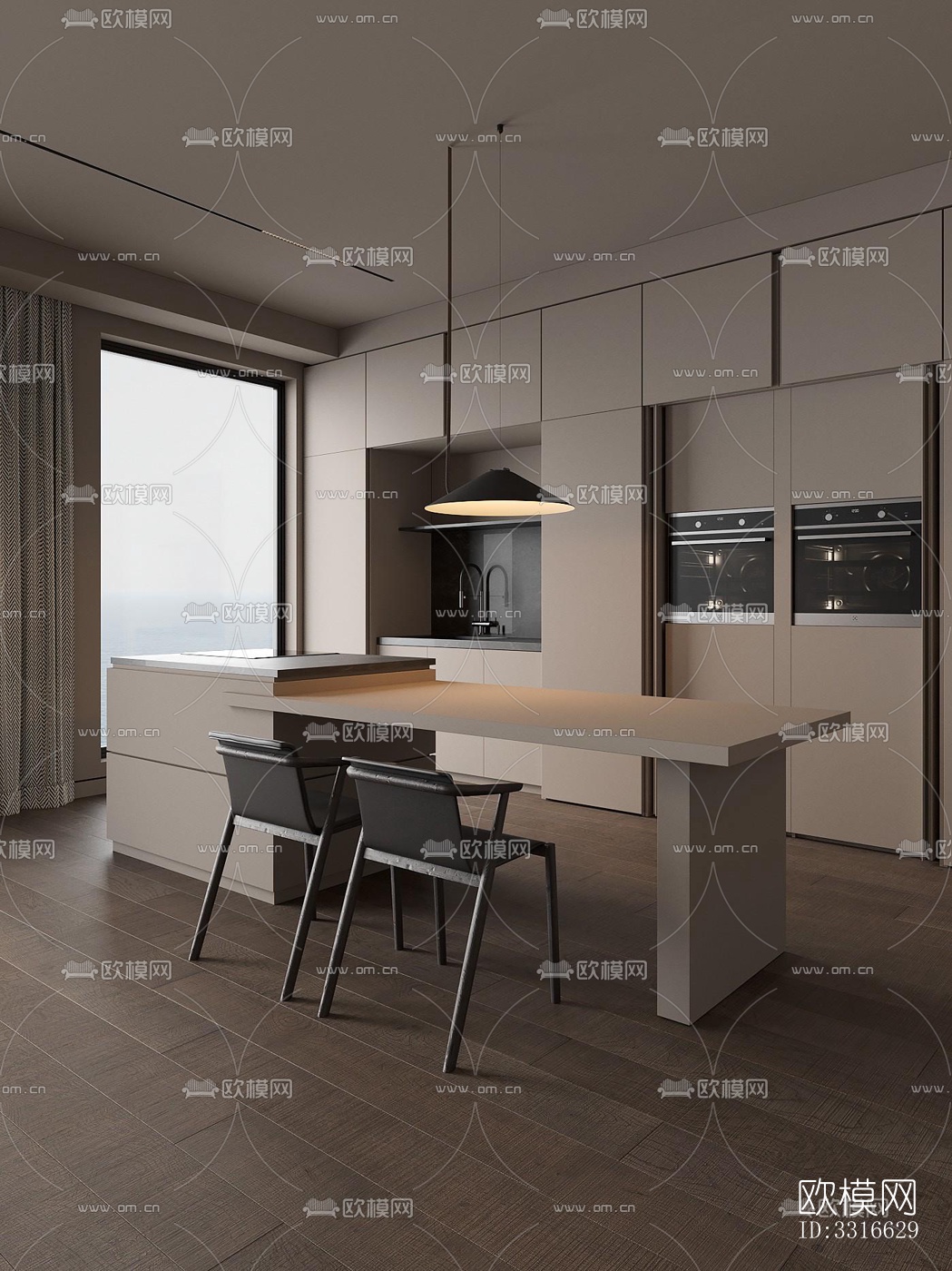 现代客厅效果图下载（渲染图5）