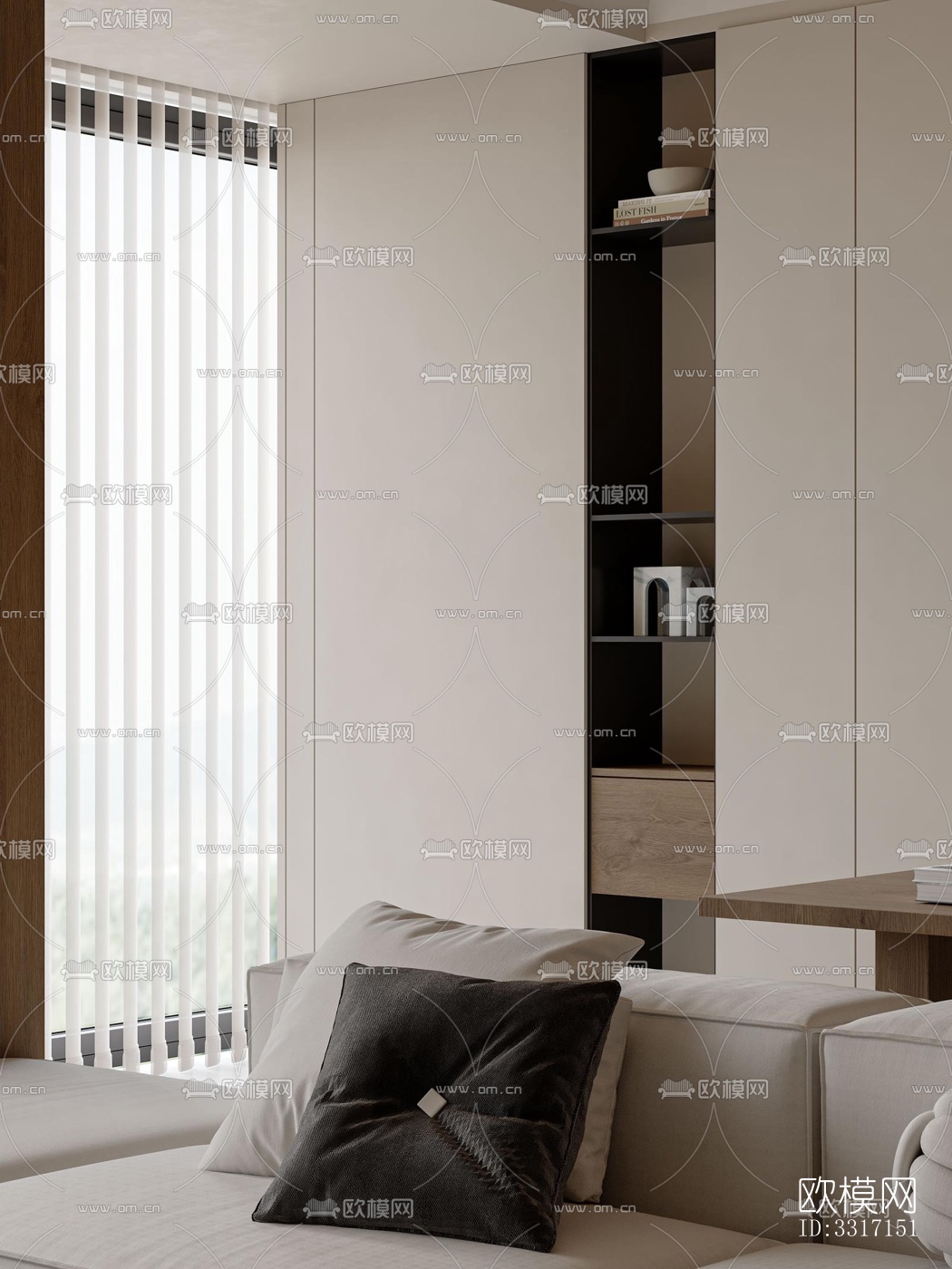 现代客厅效果图下载（渲染图5）