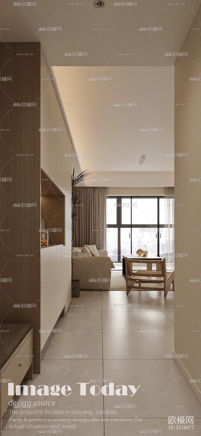 现代客厅效果图下载（渲染图1）