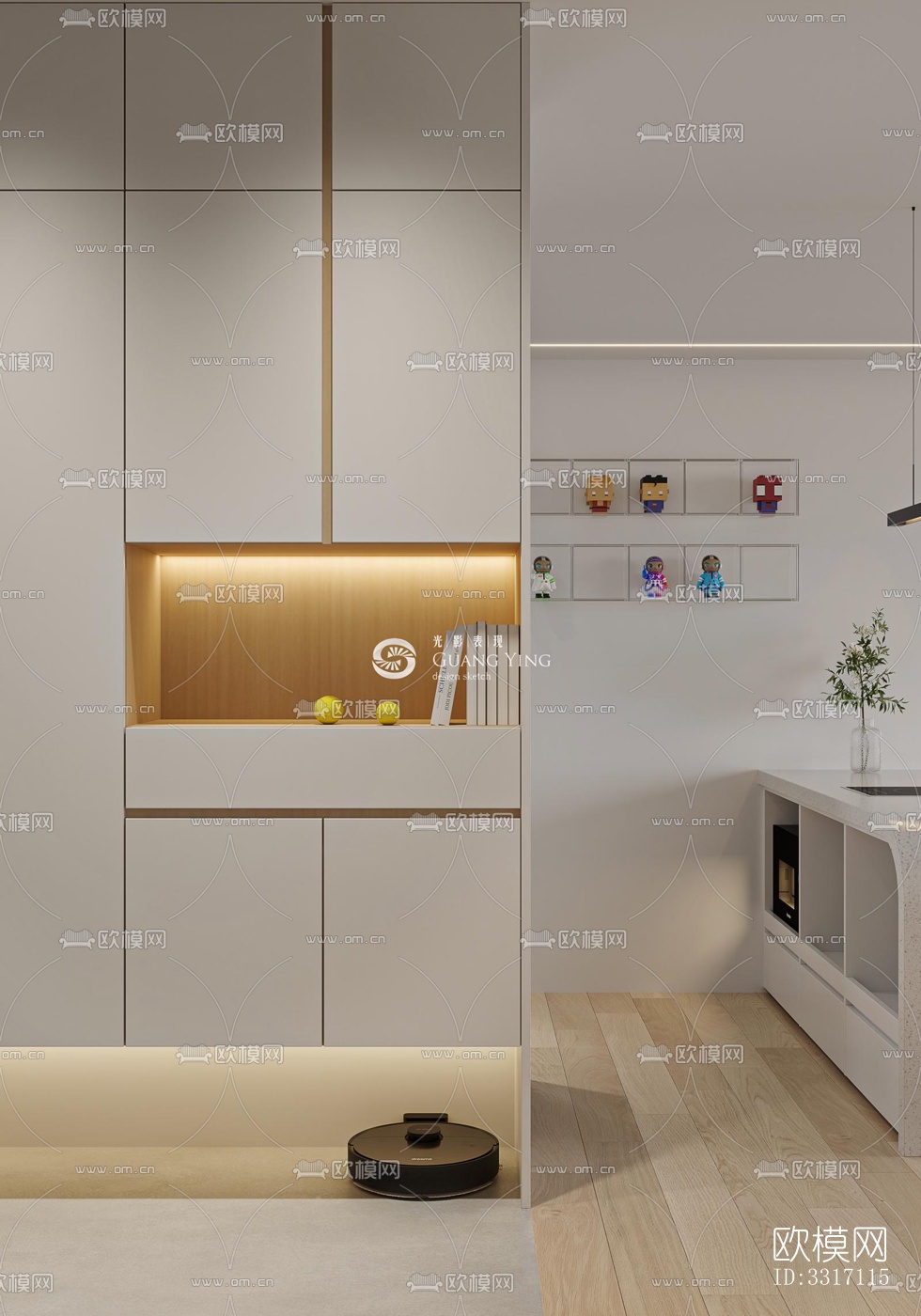 现代客厅效果图下载（渲染图6）