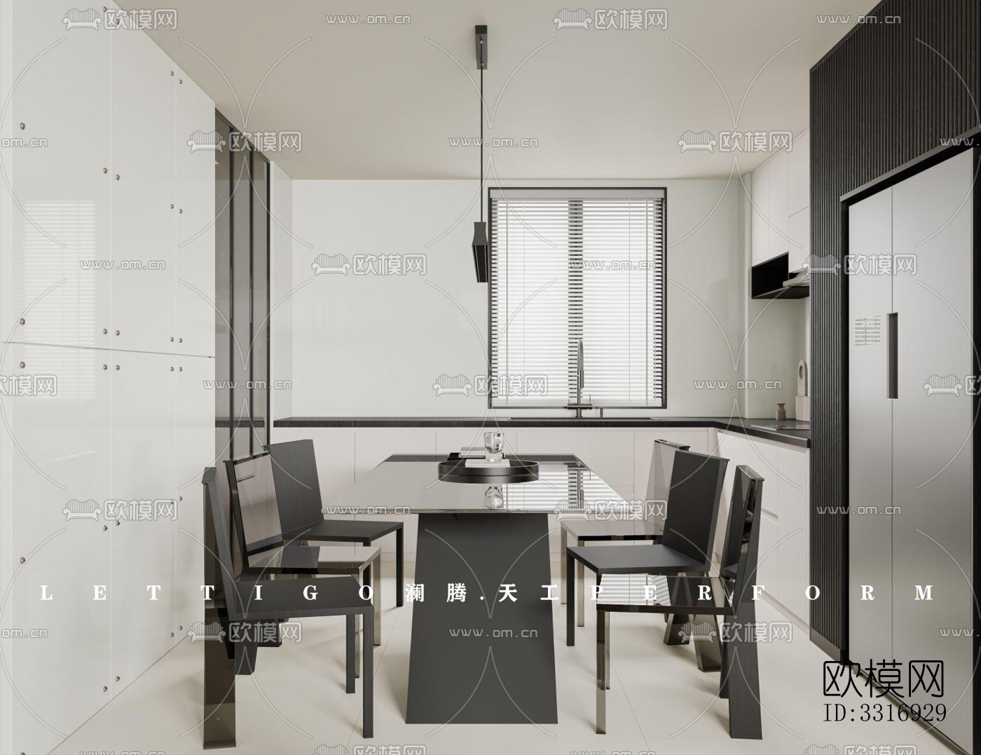 现代客厅效果图下载（渲染图8）