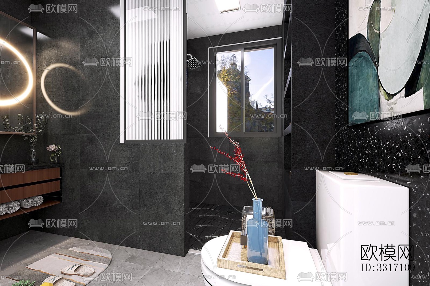 现代客厅效果图下载（渲染图3）