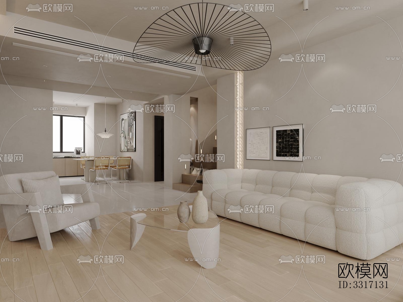 现代客厅效果图下载（渲染图5）