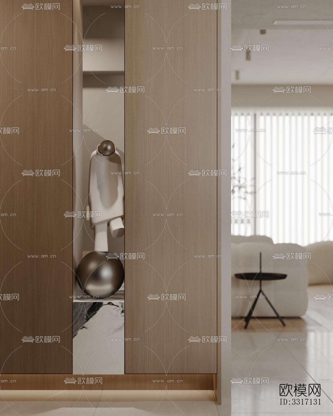 现代客厅效果图下载（渲染图4）