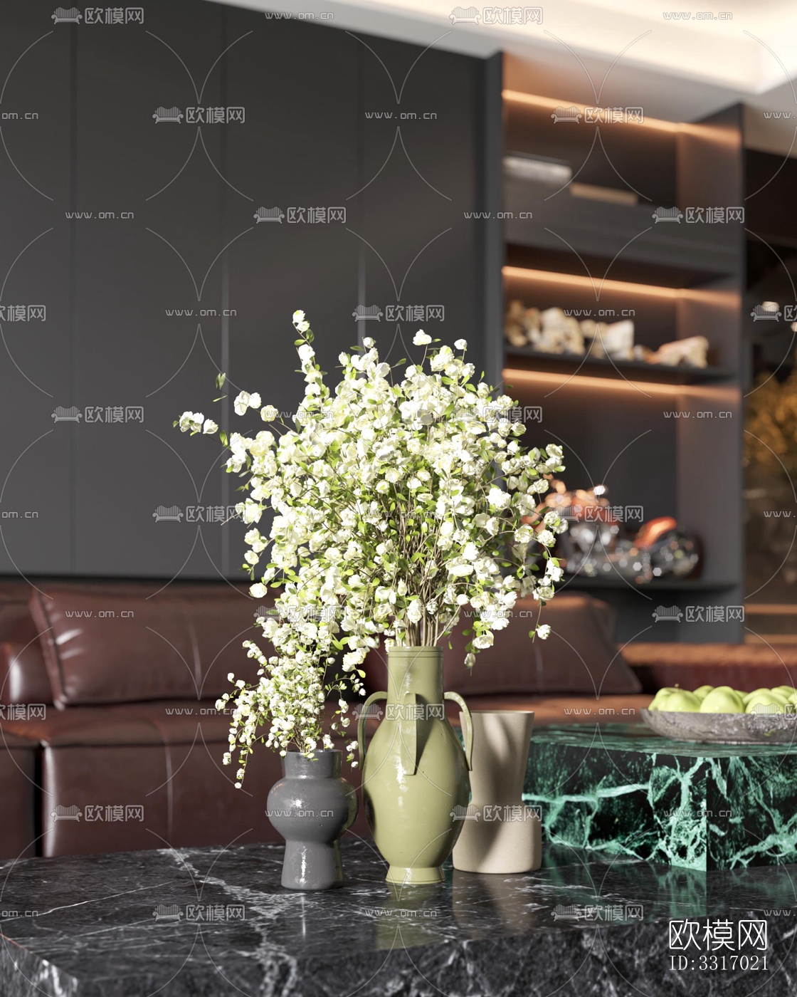 现代客厅效果图下载（渲染图7）