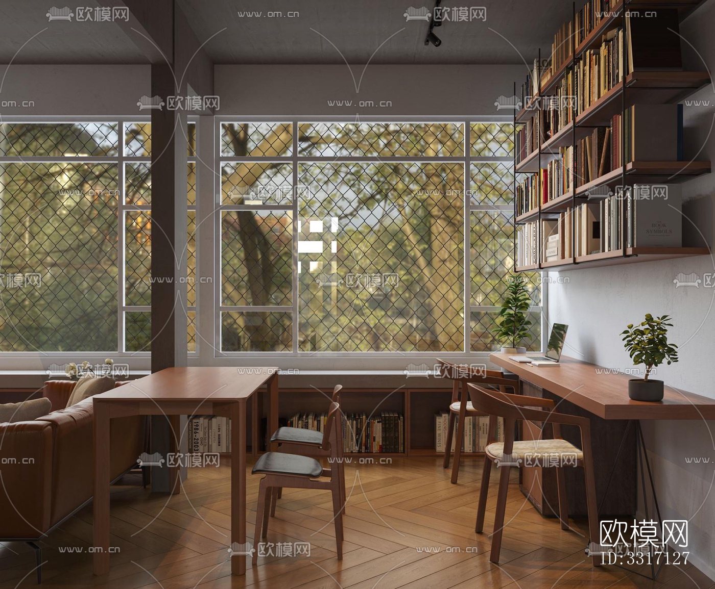 现代客厅效果图下载（渲染图1）