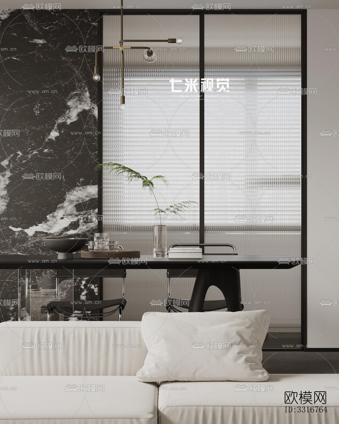 现代客厅效果图下载（渲染图5）