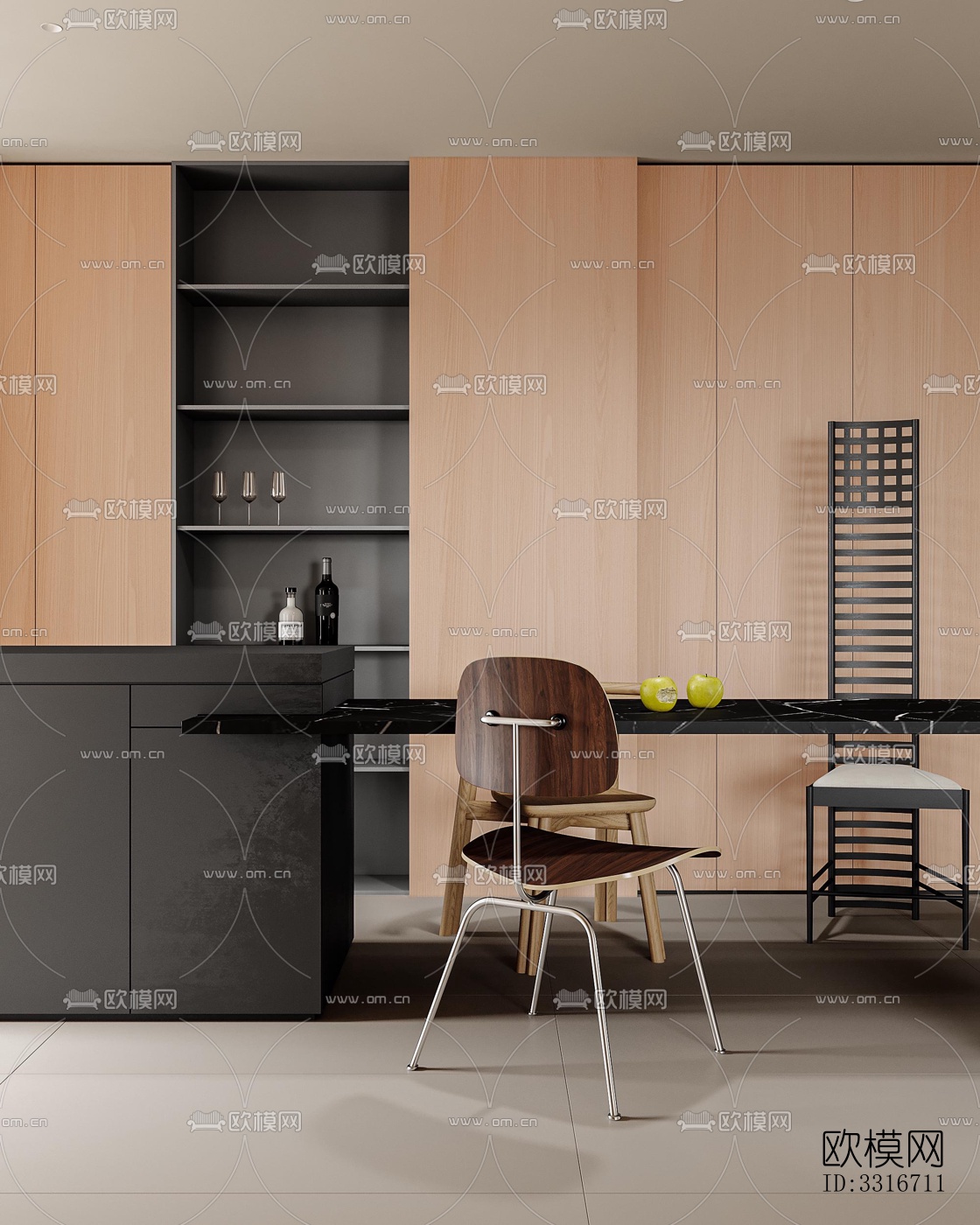 现代客厅效果图下载（渲染图5）